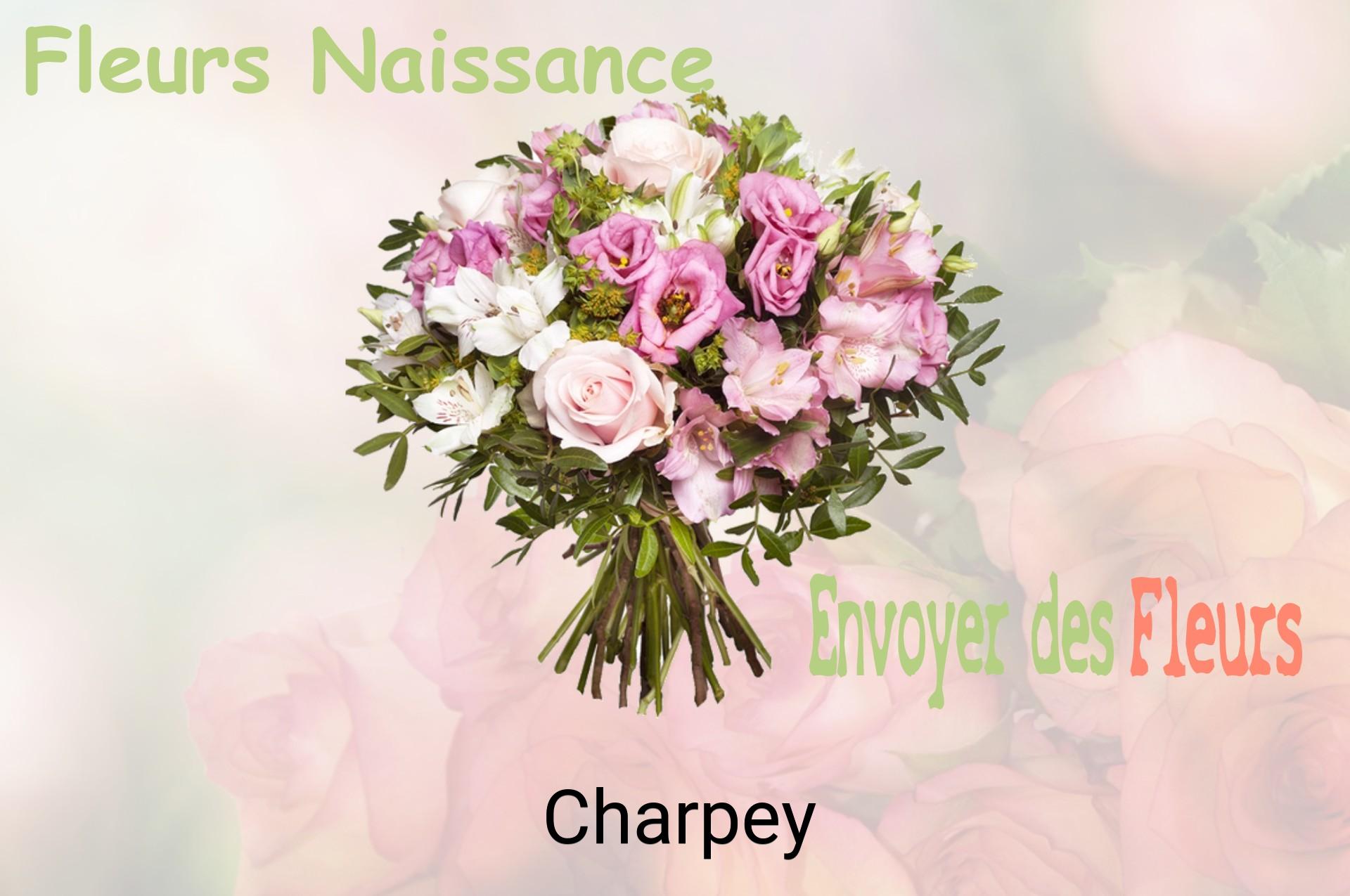 Bouquet de fleurs de naissance livré à Charpey